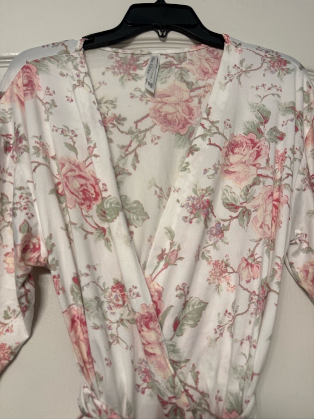 Flora Nikrooz Floral Wrap Robe Small Lace Trim Pockets Romantic Cottagecore - Picture 5 of 9